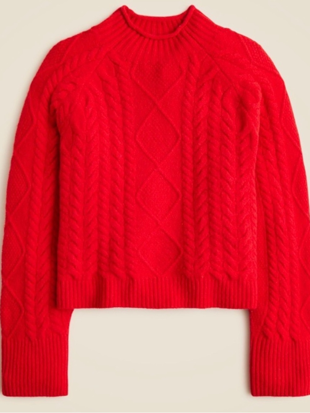 NWT J.Crew Cable-knit Rollneck Sweater in Supersoft Yarn XL - Picture 2 of 5